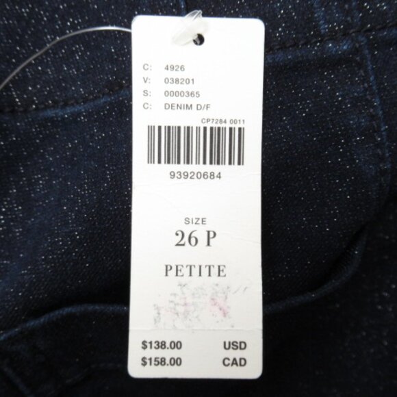 Anthropolgie The Colette High Rise Cropped Wide Leg Jeans Sparkle Edition 26P - Picture 11 of 13